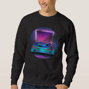 Vinyl Record Player Retro Style Vintage LP DJ 70s  Sweatshirt