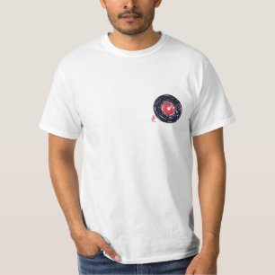Vinyl Record Retro Grunge With Sakura Blossoms T-Shirt