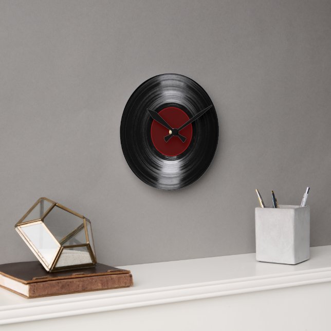 vinyl record round clock (Office)