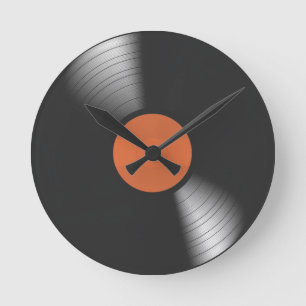 Vinyl Record Round Clock