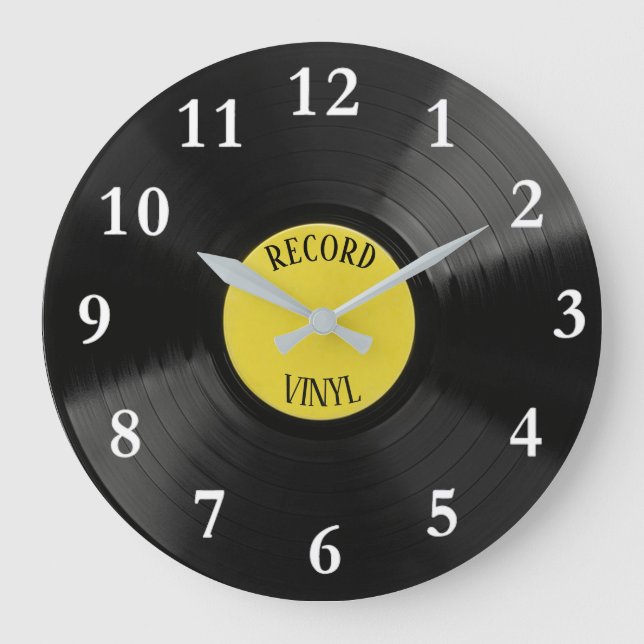 Vinyl Record Round Wall Clock (Front)