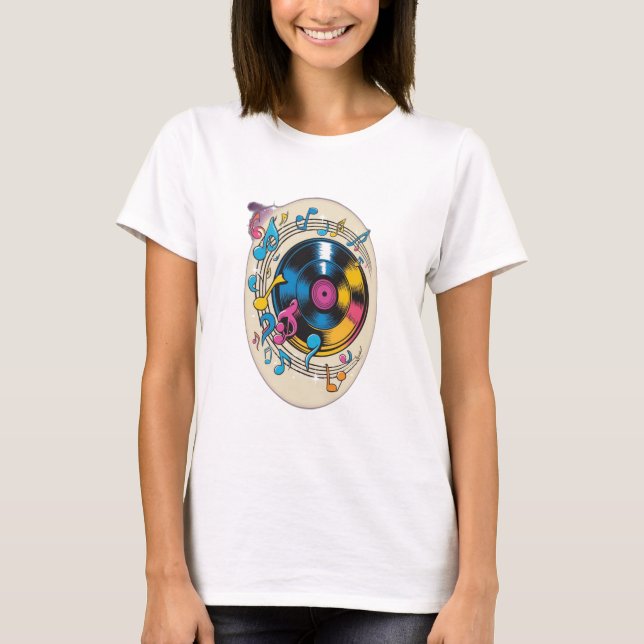  vinyl record spinning  T-Shirt (Front)