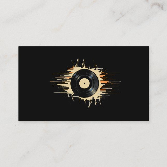 Vinyl Record Splash Business Card (Front)