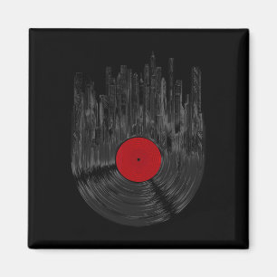 Vinyl Record Sunset Retro Vintage Vinyl Record Tur Magnet