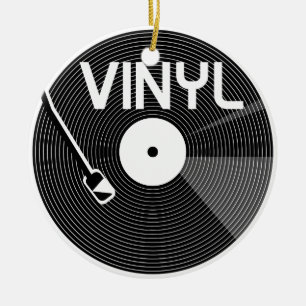 Vinyl Record Turntable Ceramic Tree Decoration