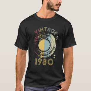 Vinyl Record Turntable Player Lover Vintage Style T-Shirt