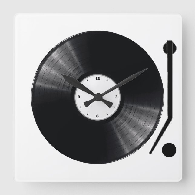 Vinyl Record Wall Clock (Front)