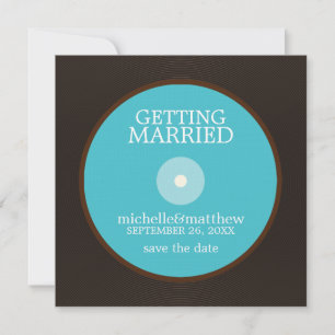 Vinyl Record Wedding Save the Date