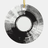 Vinyl Record With Photo Ceramic Ornament