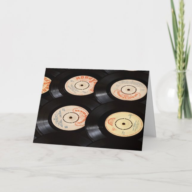 Vinyl Records Background Card (Front)