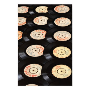 Vinyl Records Background Photo Print