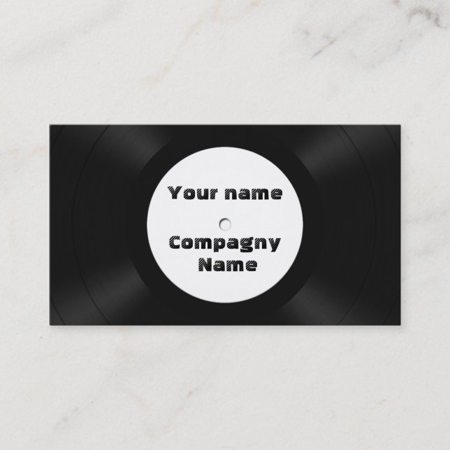 vinyl records business card (Front)