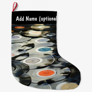 Vinyl Records Christmas Stocking