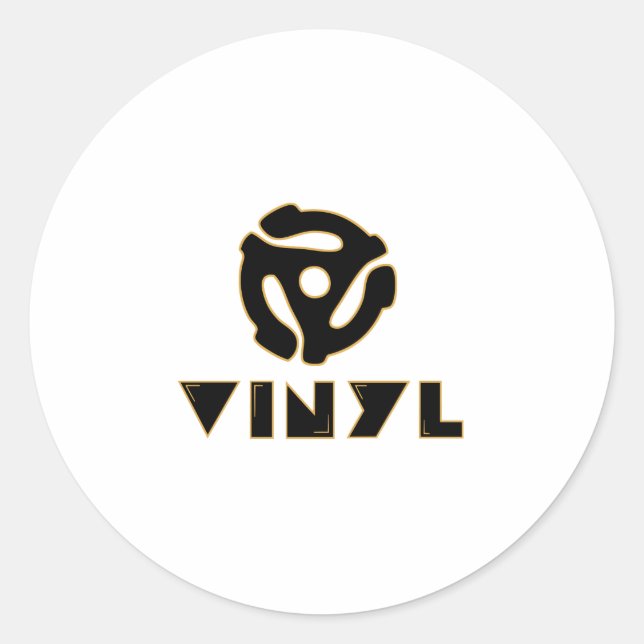 vinyl records classic round sticker (Front)