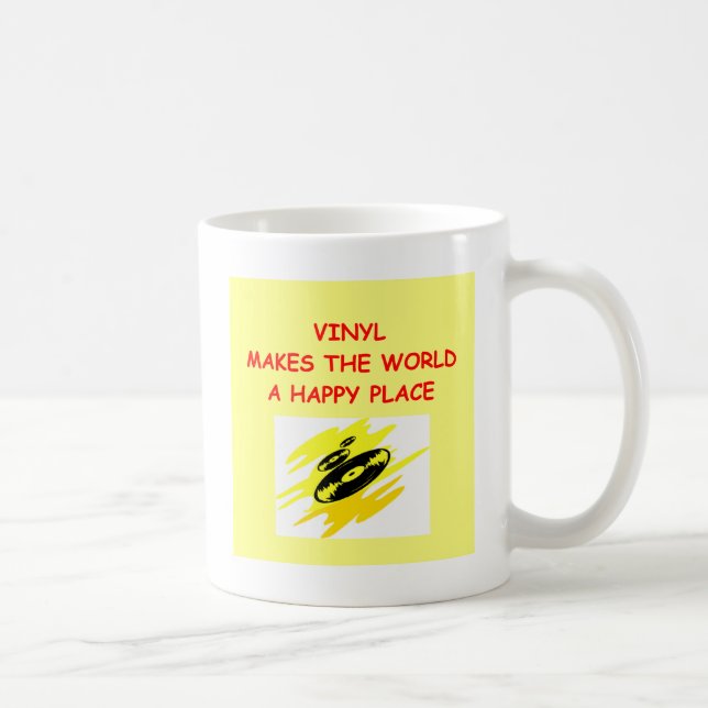 vinyl records coffee mug (Right)