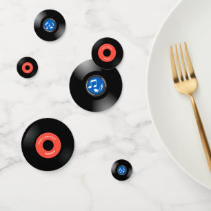 Vinyl Records Design Table Confetti