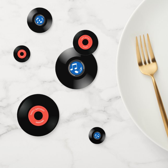 Vinyl Records Design Table Confetti (Group)