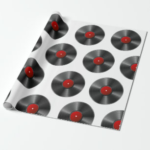 VINYL RECORDS DESIGN WRAPPING PAPER