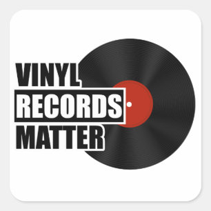 Vinyl Records Matter Square Sticker