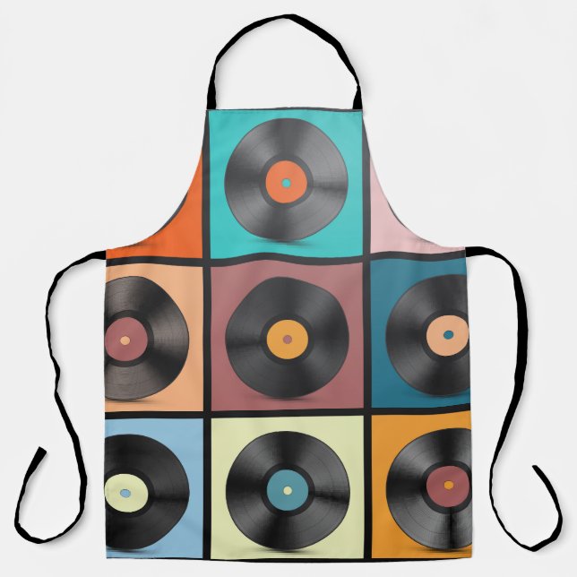 Vinyl records: retro LP set. Apron (Front)