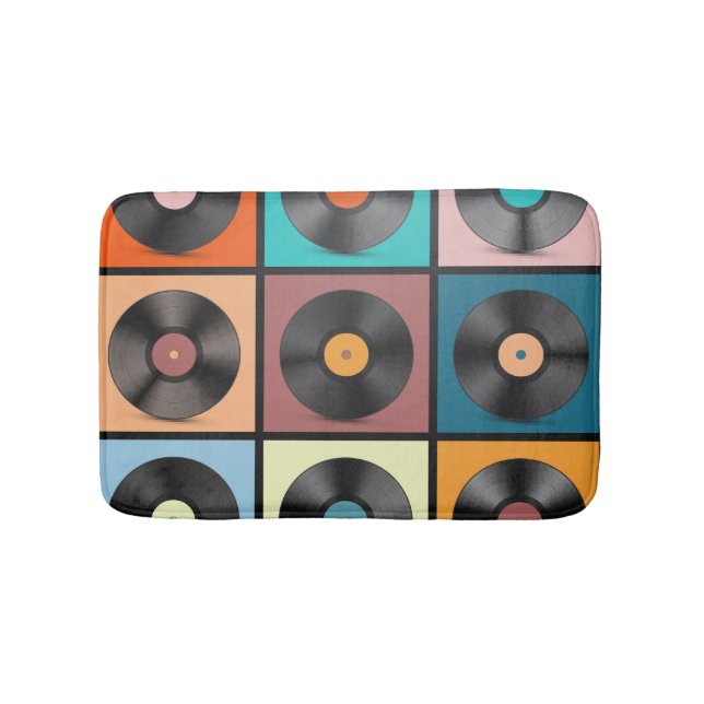 Vinyl records: retro LP set. Bath Mat (Front)