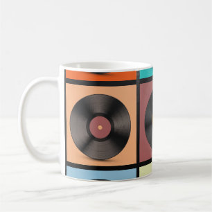 Vinyl records: retro LP set. Coffee Mug