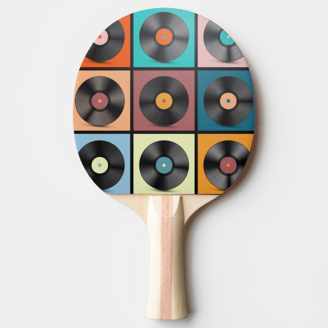 Vinyl records: retro LP set. Ping Pong Paddle (Front)