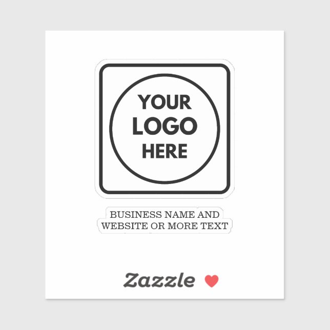 Vinyl Rectangle Logo Text Business QR label (Sheet)