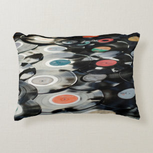 Vinyl retro plastic old black decorative cushion