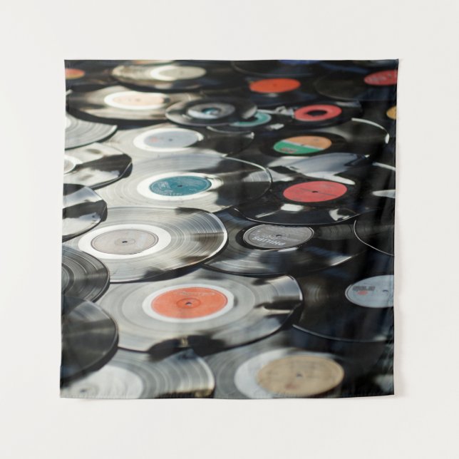 Vinyl retro plastic old black tapestry (Front)