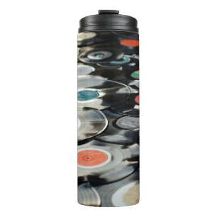 Vinyl retro plastic old black thermal tumbler