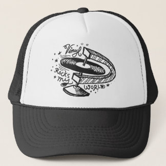 Vinyl Rocks My World 1 Trucker Hat