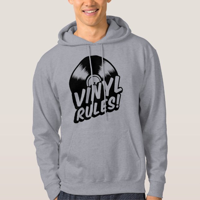 vinyl rules hoodie (Front)