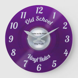 Vinyl Rules Large Clock