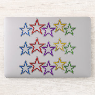 Vinyl Sticker - Coloured Stars