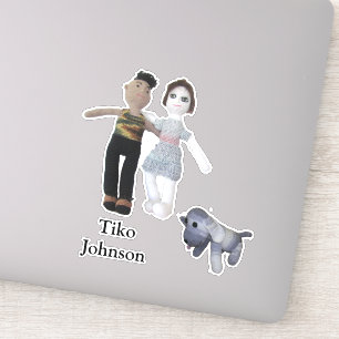 Vinyl Sticker - Couple and Dog