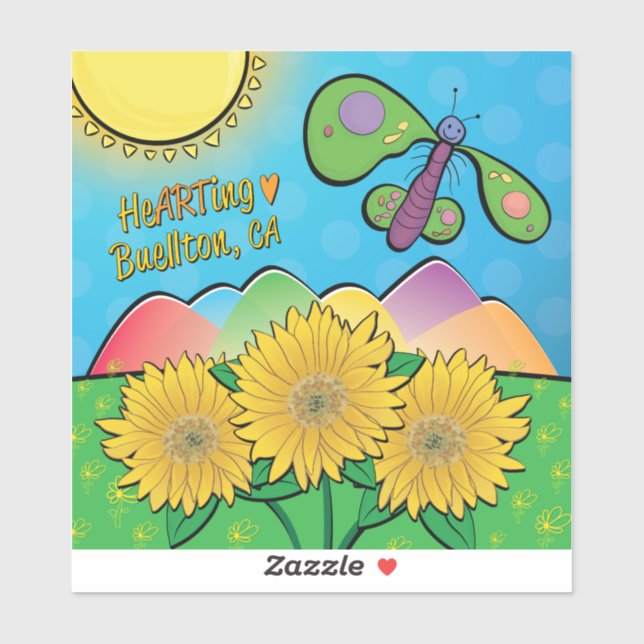 Vinyl Sticker - Sunny Buellton -Buellton.Art (Sheet)