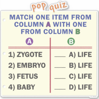 Vinyl sticker with a quiz.