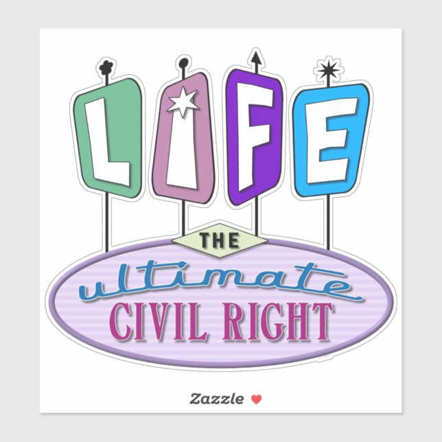 Vinyl sticker with a retro design. (Sheet)