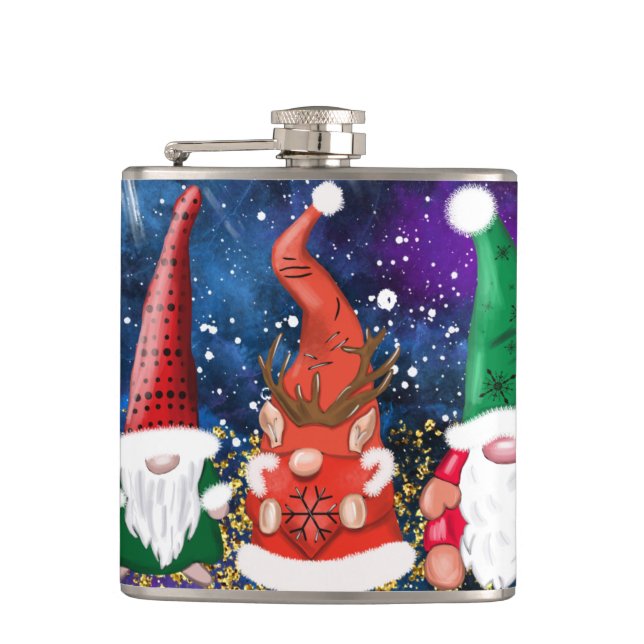 Vinyl Wrapped Flask, 6 oz. Hip Flask (Front)