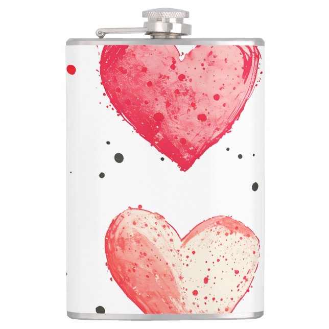 Vinyl Wrapped Flask, 8 oz. Hip Flask (Front)