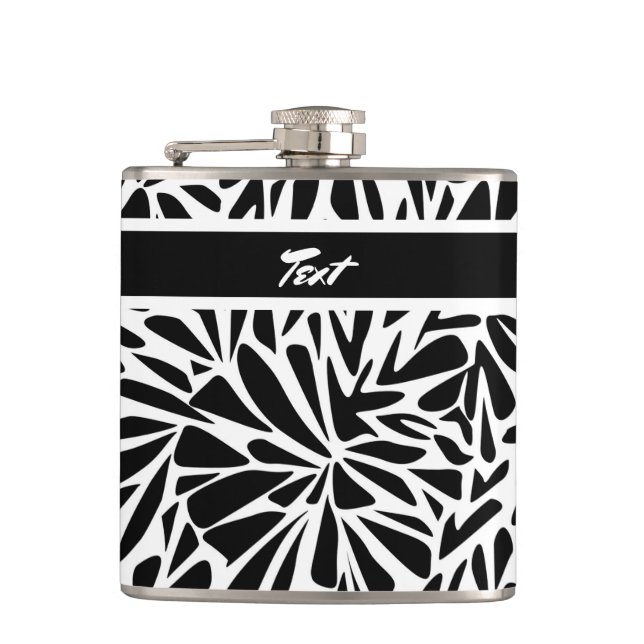Vinyl Wrapped Flask Abstract modern seamless monoc (Front)