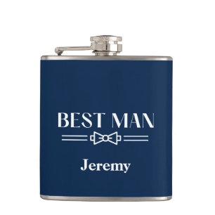 Vinyl Wrapped Flask-Best Man Hip Flask
