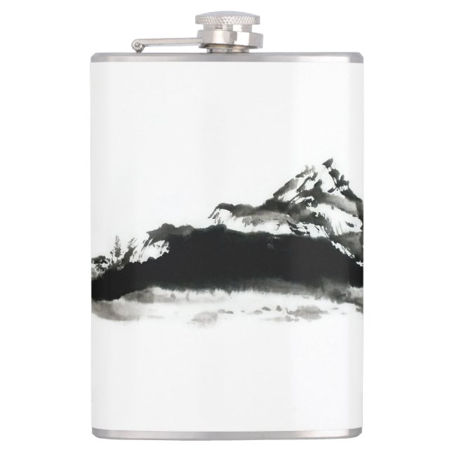 Vinyl Wrapped Flask "Black Mountain" (Front)