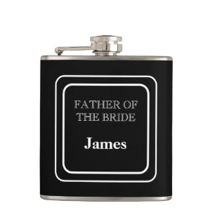 Vinyl Wrapped Flask-Father of Bride Hip Flask