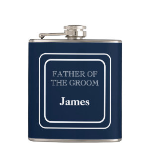 Vinyl Wrapped Flask-Father Of Groom Hip Flask