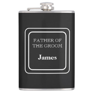 Vinyl Wrapped Flask-Father of Groom Hip Flask