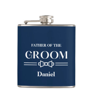 Vinyl Wrapped Flask-Father of The Groom Hip Flask
