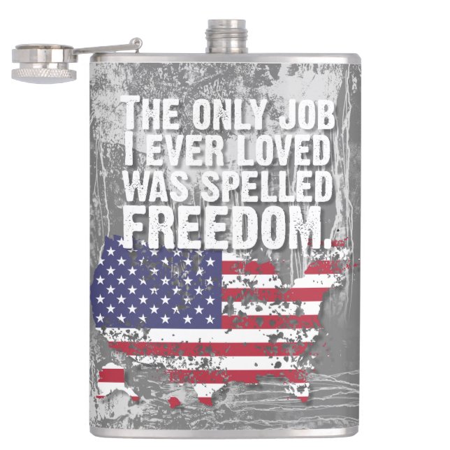 Vinyl Wrapped Flask – Freedom Job (Opened)