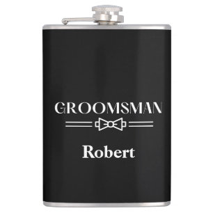 Vinyl Wrapped Flask-Groomsman Hip Flask
